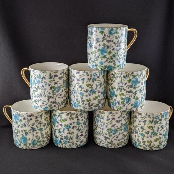 Royal Crown Devon Rose Snack Cups (8) - Picture 1 of 6